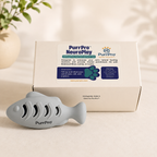 Purrpro neuro play blue fsh toy with its box